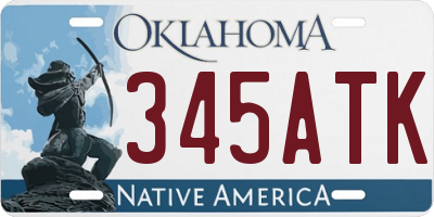 OK license plate 345ATK