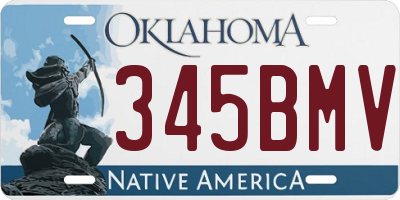 OK license plate 345BMV