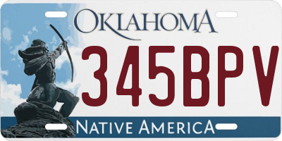 OK license plate 345BPV