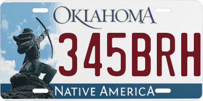 OK license plate 345BRH