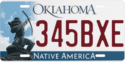 OK license plate 345BXE