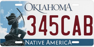 OK license plate 345CAB