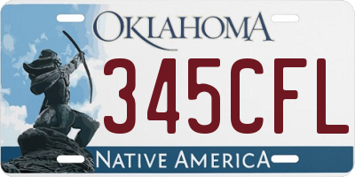 OK license plate 345CFL