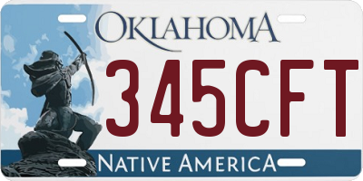 OK license plate 345CFT