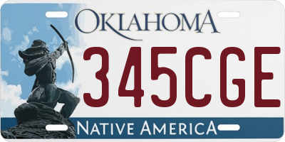 OK license plate 345CGE