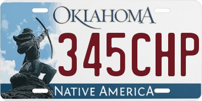 OK license plate 345CHP