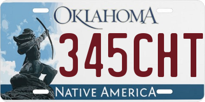 OK license plate 345CHT