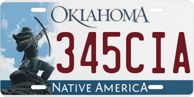 OK license plate 345CIA