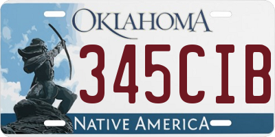 OK license plate 345CIB