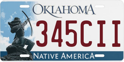 OK license plate 345CII