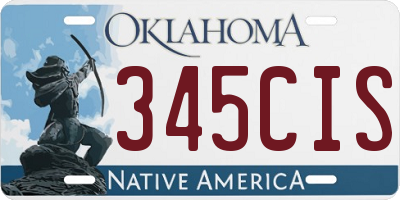 OK license plate 345CIS