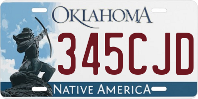 OK license plate 345CJD