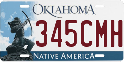 OK license plate 345CMH