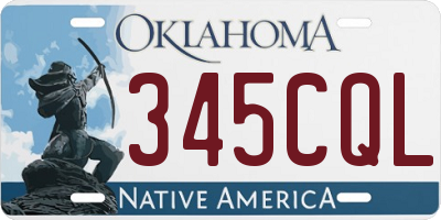 OK license plate 345CQL