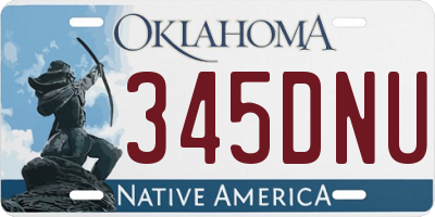 OK license plate 345DNU