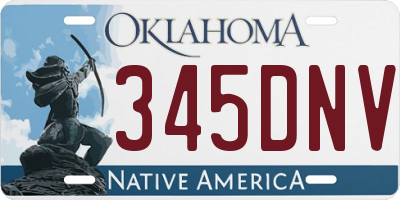 OK license plate 345DNV
