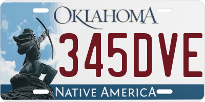 OK license plate 345DVE