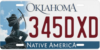 OK license plate 345DXD