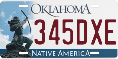 OK license plate 345DXE
