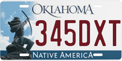 OK license plate 345DXT