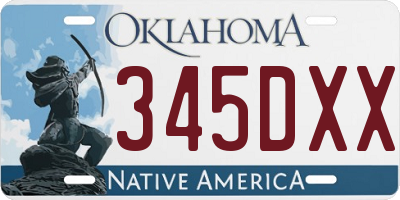OK license plate 345DXX