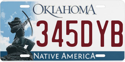 OK license plate 345DYB