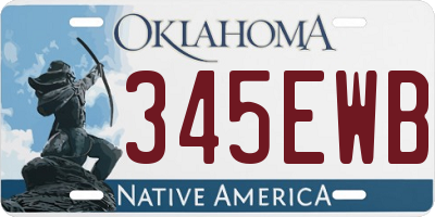 OK license plate 345EWB
