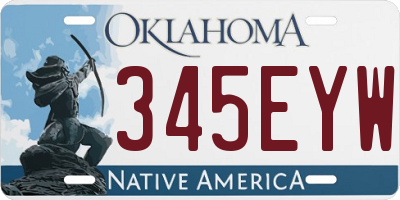 OK license plate 345EYW