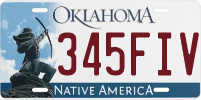 OK license plate 345FIV