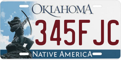OK license plate 345FJC