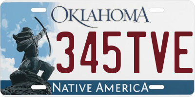 OK license plate 345TVE
