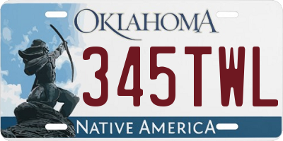 OK license plate 345TWL