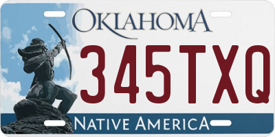OK license plate 345TXQ