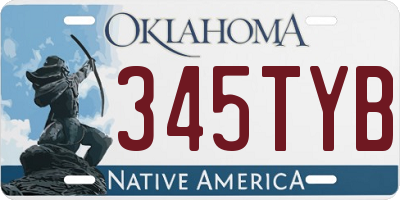 OK license plate 345TYB