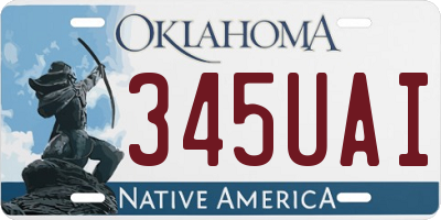 OK license plate 345UAI
