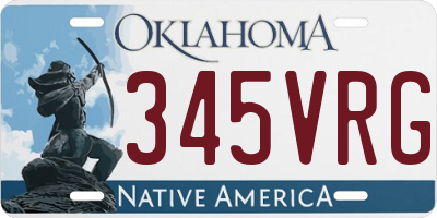 OK license plate 345VRG