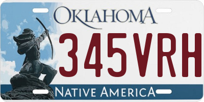 OK license plate 345VRH