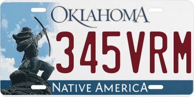 OK license plate 345VRM