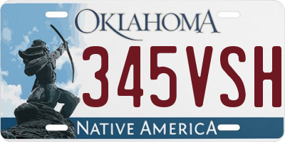 OK license plate 345VSH