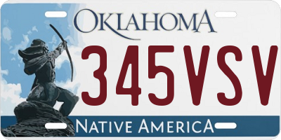 OK license plate 345VSV