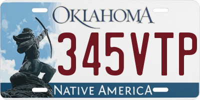 OK license plate 345VTP