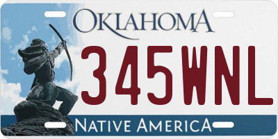 OK license plate 345WNL
