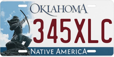 OK license plate 345XLC