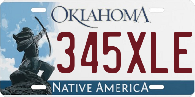 OK license plate 345XLE
