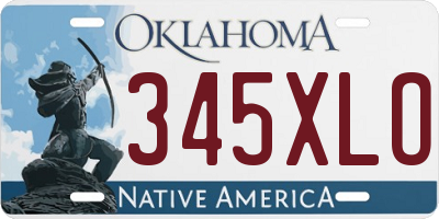 OK license plate 345XLO
