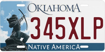 OK license plate 345XLP