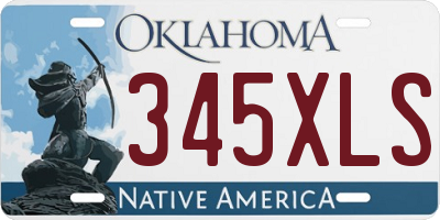 OK license plate 345XLS