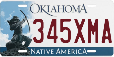 OK license plate 345XMA