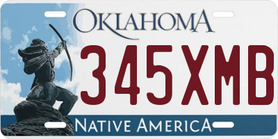 OK license plate 345XMB