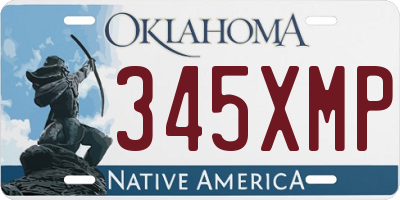 OK license plate 345XMP